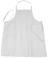 Schürze mit Latz 90 cm weiß 