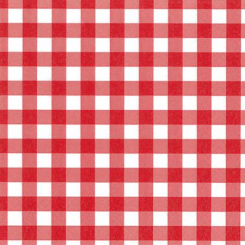 Servietten Karo rot/weiß, 6x100 Stück 