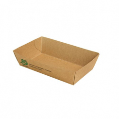 Snackschalen, Pappe "pure" 12 x 7 cm "100% Fair" mittel Papstar 