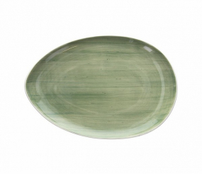 Teller oval 31 cm verde Geschirrserie B-RUSH Tognana 