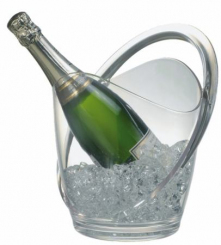 Weinkühler / Sektkühler Kunststoff klar APS 