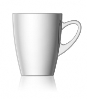 Kenia Tasse 32cl geeicht 0,2l/0,25l weiß und Druck  ab 252 Stück Druck 1-farbig, geeicht 0,25l 