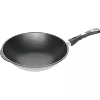 AMT Profi Wok Pfanne hoch Aluguss 32 cm/ 9 cm hoch