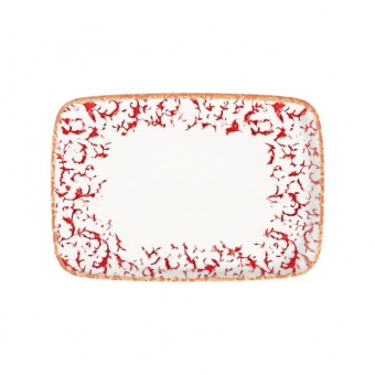Platte rechteckig Quadro 33 x 23 cm Venecia Maroon ID Fine 
