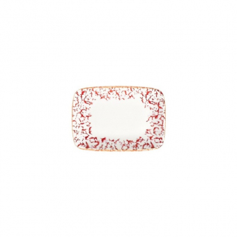 Platte rechteckig Quadro 10 x 7 cm Venecia Maroon ID Fine 