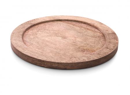 Holzuntersetzer für Servierpfannen 28er Pfannen-Durchmesser Ø 30 cm, Höhe 1,8cm