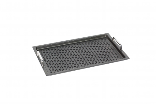 AMT GN 1/1 - Back / Bratplatte Aluguss Induktion  2,0 cm tief ,Griffe + BBQGrillb.