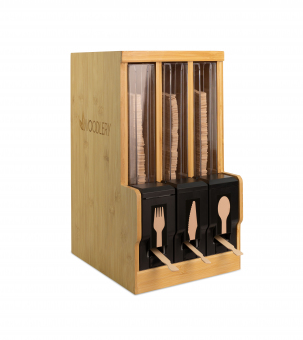 Bambusbesteckspender mit 3 Kassetten von Woodlery 