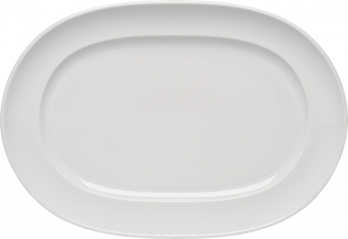 Platte oval mit Fahne 36 x 25 cm Options Bauscher 