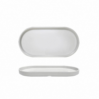Teller oval mit Rand 200 x 99 x 19 mm Rim Line von Q Squared 
