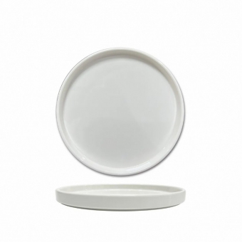 Teller rund mit Rand 229 x 229 x 20 mm Rim Line von Q Squared 