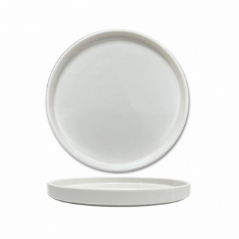 Teller rund mit Rand 255 x 255 x 20 mm Rim Line von Q Squared 