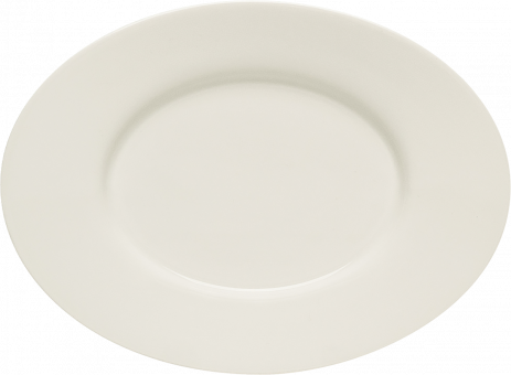 Platte oval mit Fahne 18 x13 cm Purity Classic Bauscher 