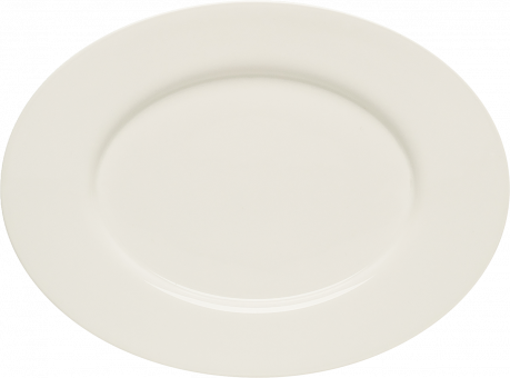 Platte oval mit Fahne 24 x 18 cm Purity Classic Bauscher 