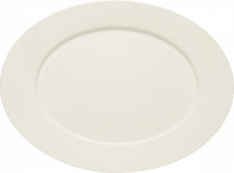 Platte oval mit Fahne 33 x 24 cm Purity Classic Bauscher 