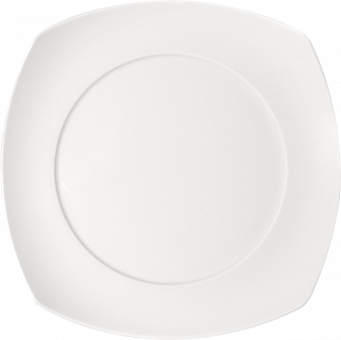 Teller flach viereckig mit Fahne 27 cm Options Bauscher 