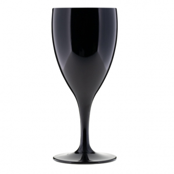 Weinglas schwarz 24 cl Kunststoff geeicht 0,2 Q Squared 