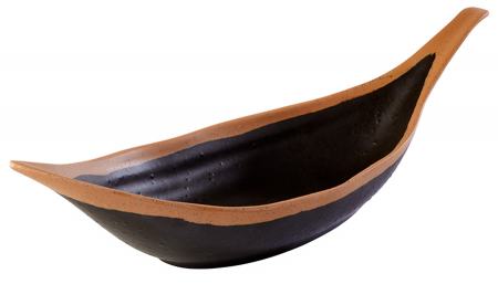 Blattschale Crocker 30,5 x 10 cm von APS dunkel