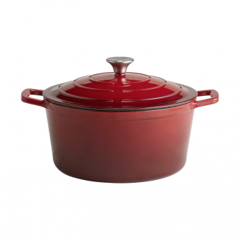 Kochtopf mit Deckel 5 Stars rot 6 Liter von APS 