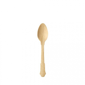 Kaffeelöffel aus Holz "pure" 12 cm natur "Vintage" Papstar 