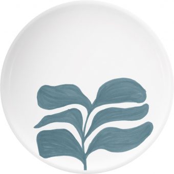 Dessertteller flach rund coup 21 cm Boldleaf Dekor Shiro von Schönwald 