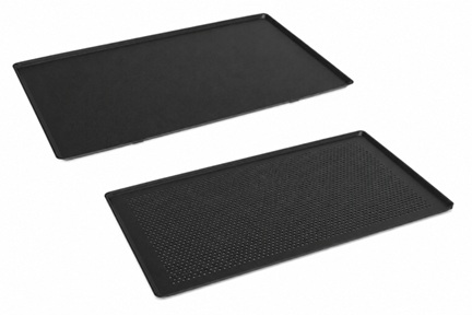 AMT GN 2/3- Back / Bratplatte tief Aluguss Induktion 5,5 cm  tief mit Griffen