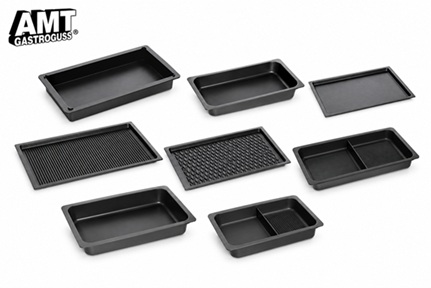 AMT GN 1/1 Grill-Back-/Bratplatte aus Aluguss 