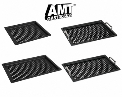 AMT GN BBQ-Grill-Back-/Bratplatten mit offener Raute aus Aluguss  