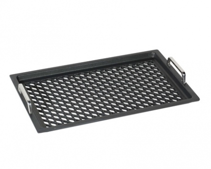 AMT GN BBQ-Grill-Back-/Bratplatten mit offener Raute aus Aluguss  GN 1/1 2,0 cm tief ,Griffe, offene Raute