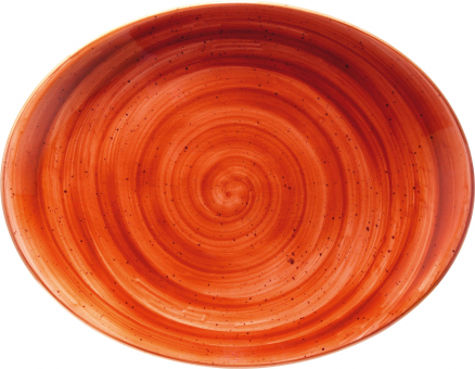 Moove Platte oval 31 x 24 cm Terracotta von Bonna 
