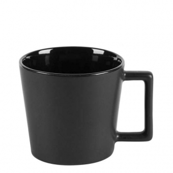 Kaffeebecher Kim Keramik matt schwarz 410ml ab 1000 Stück Druck 1-farbig 