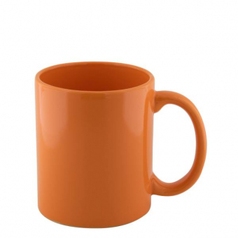 Becher Wiesbaden Keramik orange 350 ml mit Druck 