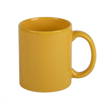Becher Wiesbaden Keramik sonnengelb 350 ml mit Druck 