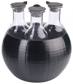 Carafine Black von Frilich  Triplet mit 3 Kunststoff-Karaffen