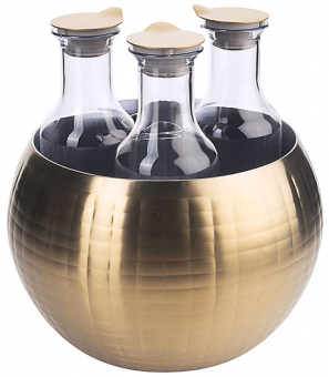 Carafine Gold 35cm von Frilich  Quintet mit 5 Kunststoff-Karaffen