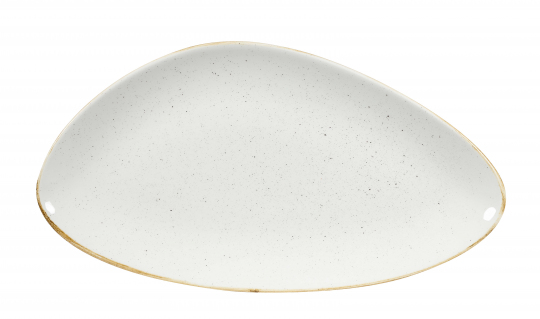 Churchill Stonecast Barley White Chefs Platte dreieckig 35,5x18,8cm 