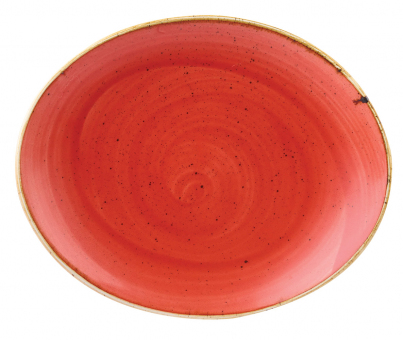 Churchill Stonecast Berry Red Coup Teller oval 19,2cm 