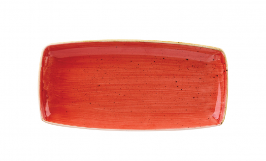 Churchill Stonecast Berry Red Oblong Platte 35x18,5cm 