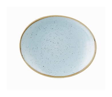 Churchill Stonecast Duck Egg Blue Coup Teller oval 19,2cm 