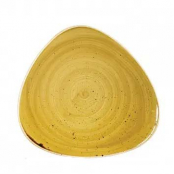 Churchill Stonecast Mustard Seed Yellow Teller flach dreieckig 19,2cm 
