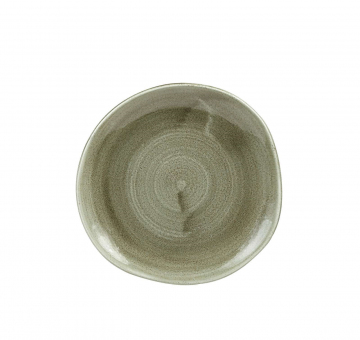 Churchill Stonecast Patina Burnished Green Teller flach rund organic 18,6cm 