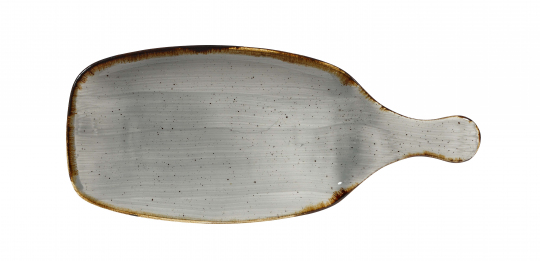 Churchill Stonecast Peppercorn Grey Platte Paddel mit Griff 28,4x12,3cm 