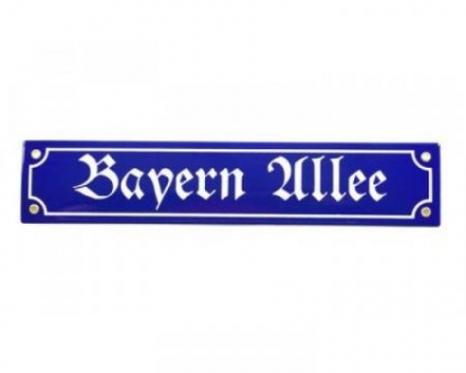 Emailleschild Bayern Allee 