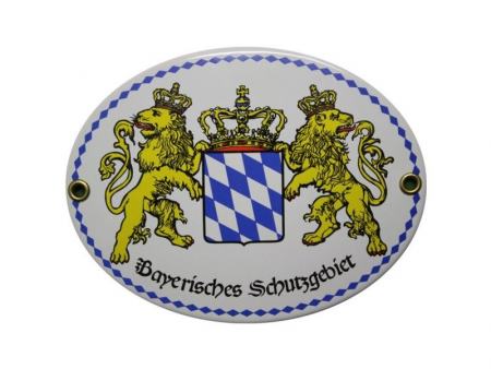 Emailleschild Bayrisches Schutzgebiet 