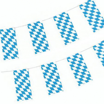 Flaggenkette, Papier 10 m "Bayrisch Blau" schwer entflammbar, 5 Stück 