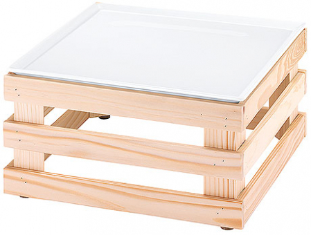 Frischeplatte 33x33 Weiß RAISER NATURE von Frilich 33cm x 33cm x 18,4cm 