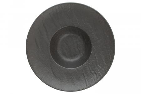 Gourmet Teller tief 24 cm Vulcania schwarz Tognana ab 240 Stück