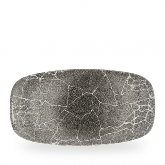 Churchill Studio Prints Kintsugi Reverse Quartz Black Chef´s Oblong Platte 35,5 x 18,9 cm 