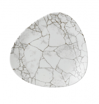 Churchill Studio Prints Kintsugi Agate Grey Teller flach dreieckig 26,5 cm 