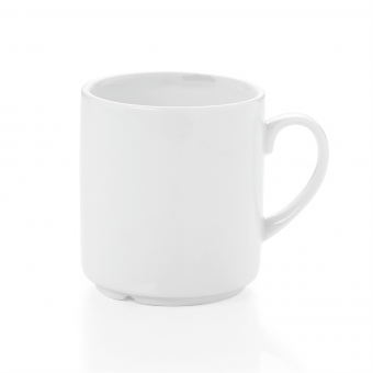 Kaffeebecher 290 ml Porzellan weiß, stapelbar 